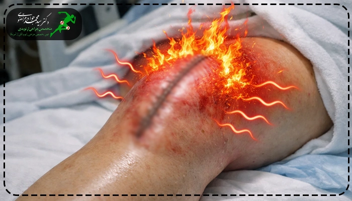 علت داغ شدن زانو بعد از عمل تعویض مفصل